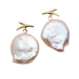 Large Rose Petals and Thorn Earrings