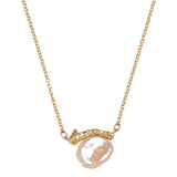 Rose Petal and Diamond Thorn Pendant