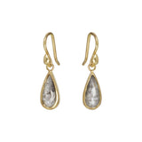 Salt & Pepper Diamond Teardrop Earrings