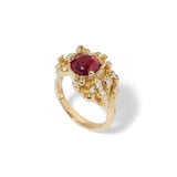 Rubellite Ring with Diamonds