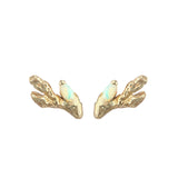 Branching Coral Studs with Opal