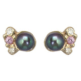 Dark Moon and Stars Studs
