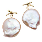 Large Rose Petals and Thorn Earrings