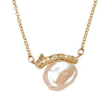 Rose Petal and Diamond Thorn Pendant