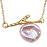 Rose Petal Pavé Thorn Necklace