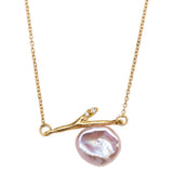 Rose Petal Pavé Thorn Necklace
